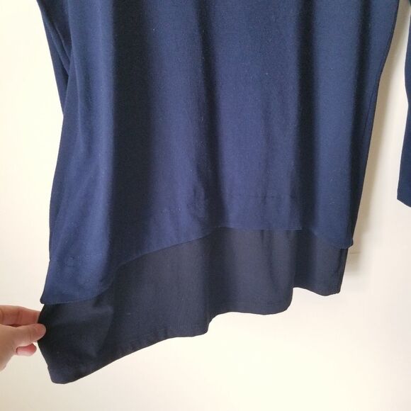 𝅺miik Long Sleeve Navy Black Sweater-Dress Size Small - Picture 4 of 7